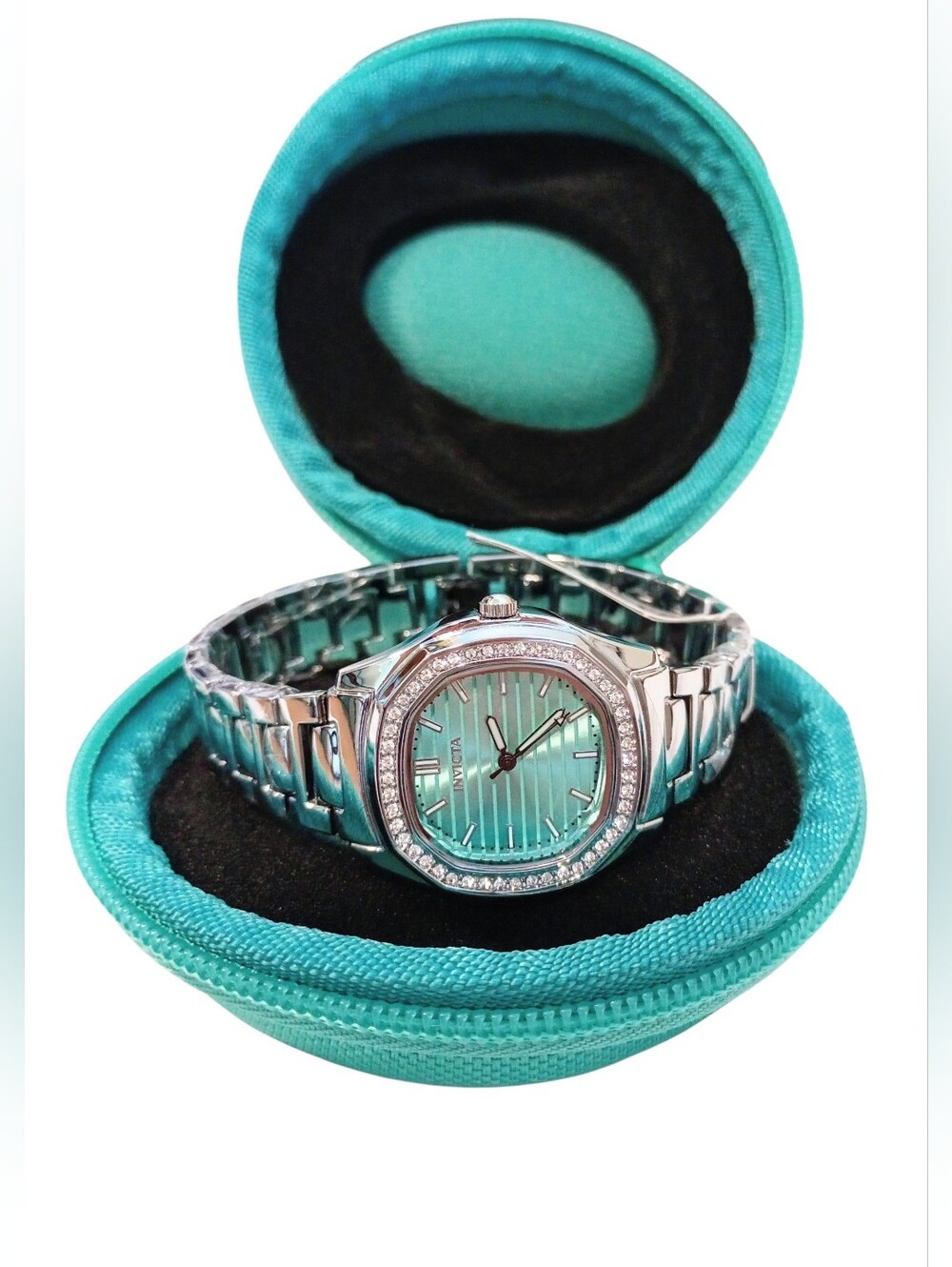 Invicta Wildflower Special Edition 32mm Silver Aqua Watch Set NWT - Picture 12 of 12